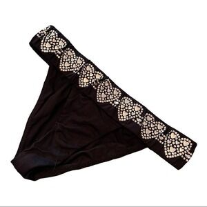 Beach Bunny‎ Bikini Bottom Black Hearts